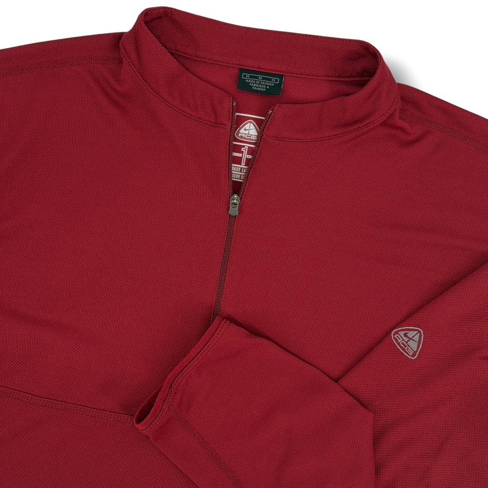Vintage Nike ACG Base Layer Mens M Maroon Red Quarter Zip Thermal Dri-FIT Gorp